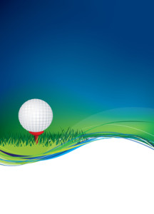 golf ball on background with copy area space
